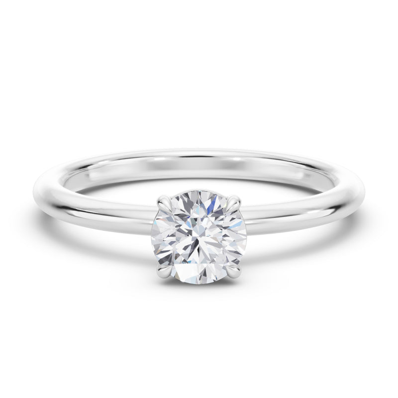 White Gold Novah Heavy Solitaire & 1ct Round Center